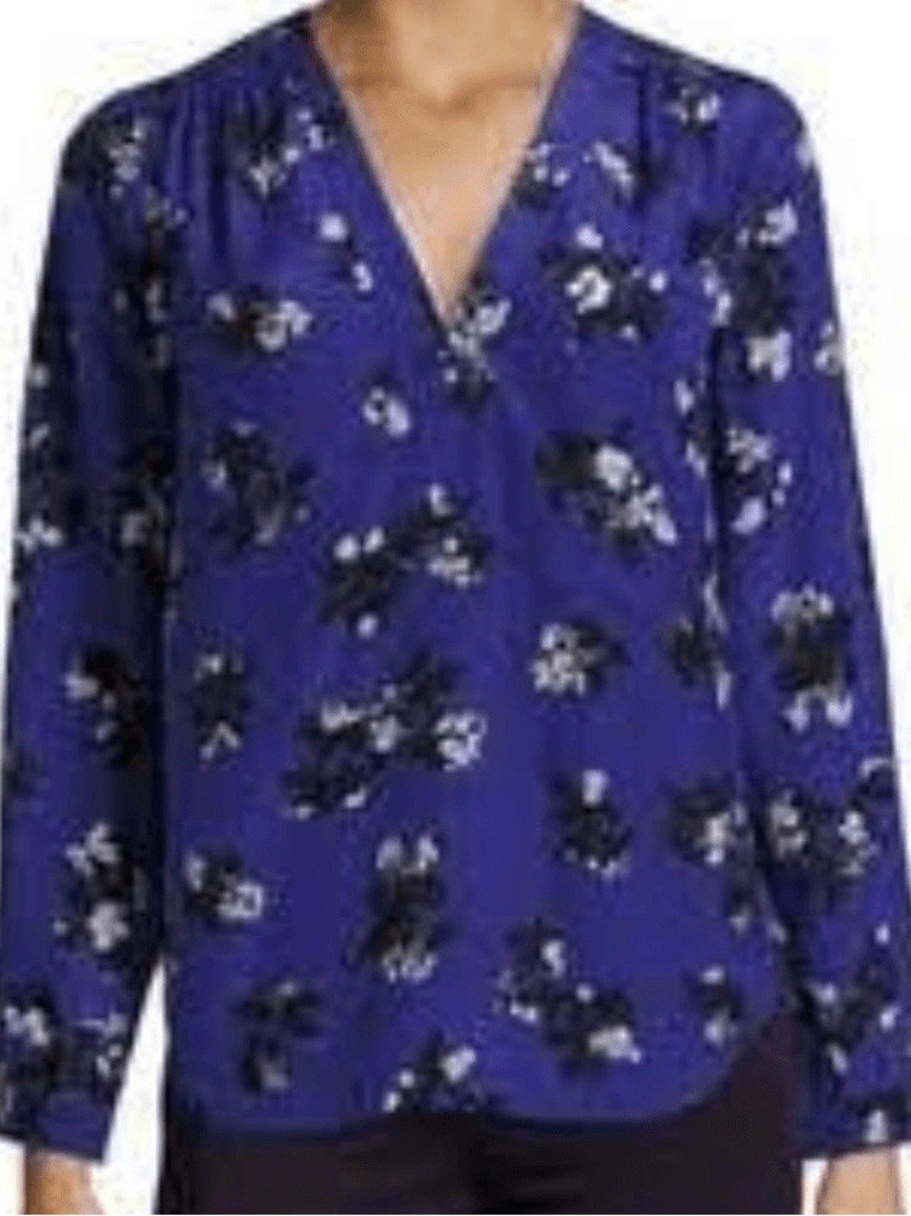 Rebecca Taylor 100% Silk Floral Blouse in Cobalt Blue, Women’s size 12